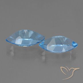 Pedras preciosas de Topázio Azul Suíço natural de 8.45 ct, Marquesa, VVS
