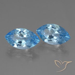 Pedras preciosas de Topázio Azul Suíço natural de 8.23 ct, Marquesa, VVS