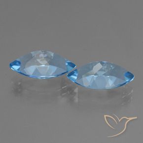 Pedras preciosas de Topázio Azul Suíço natural de 8.23 ct, Marquesa, VVS