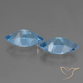 Pedras preciosas de Topázio Azul Suíço natural de 7.88 ct, Marquesa, VVS-VS
