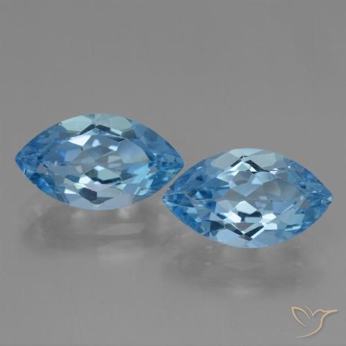 8.15ctw Natural Céu azul Topázio, Marquesa, VS