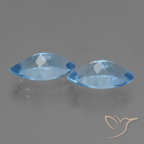 Pedras preciosas de Topázio Azul Suíço natural de 7.93 ct, Marquesa, VVS-VS