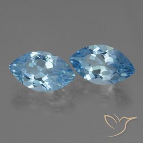 Pedras preciosas de Topázio Azul Suíço natural de 8.22 ct, Marquesa, VVS-VS