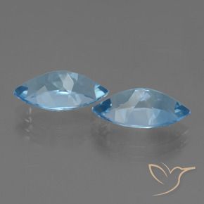 Pedras preciosas de Topázio Azul Suíço natural de 8.22 ct, Marquesa, VVS-VS