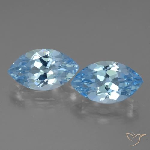 8.32ctw Natural Céu azul Topázio, Marquesa, VVS-VS