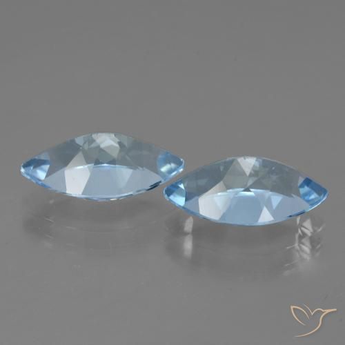 Pedras preciosas de Topázio Céu azul natural de 8.32 ct, Marquesa, VVS-VS
