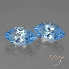 Pedras preciosas de Topázio Céu azul natural de 8.36 ct, Marquesa, VVS-VS