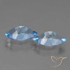 Pedras preciosas de Topázio Céu azul natural de 8.36 ct, Marquesa, VVS-VS