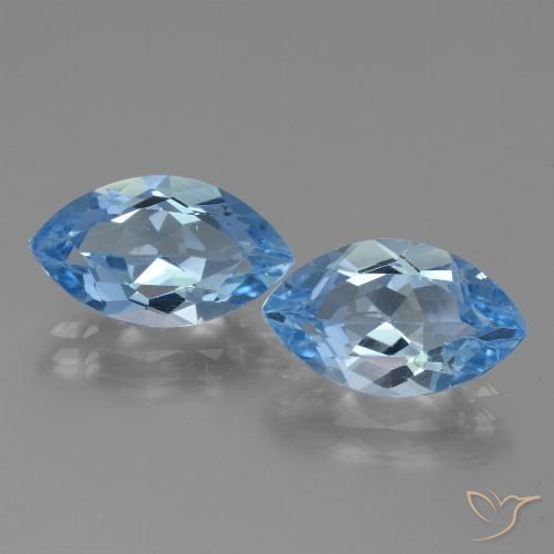 8.37ctw Natural Céu azul Topázio, Marquesa, VVS