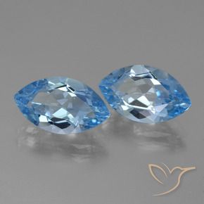 Pedras preciosas de Topázio Céu azul natural de 8.37 ct, Marquesa, VVS