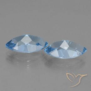 Pedras preciosas de Topázio Céu azul natural de 8.37 ct, Marquesa, VVS