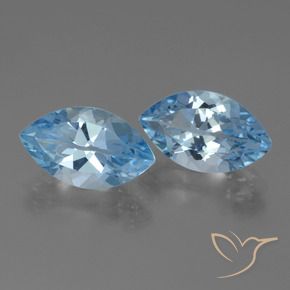 Pedras preciosas de Topázio Azul Suíço natural de 8.39 ct, Marquesa, VVS