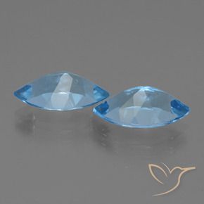 Pedras preciosas de Topázio Azul Suíço natural de 8.14 ct, Marquesa, VVS-VS