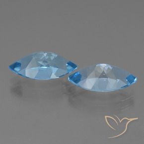 Pedras preciosas de Topázio Céu azul natural de 8.11 ct, Marquesa, VVS