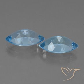 Pedras preciosas de Topázio Azul Suíço natural de 8.32 ct, Marquesa, VVS-VS