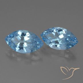 Pedras preciosas de Topázio Azul Suíço natural de 8.06 ct, Marquesa, VVS-VS