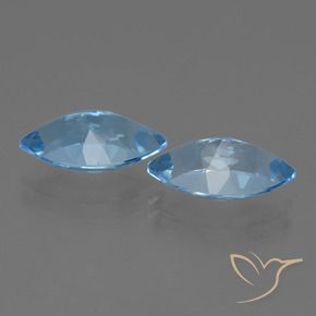 Pedras preciosas de Topázio Azul Suíço natural de 8.06 ct, Marquesa, VVS-VS