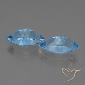 Pedras preciosas de Topázio Azul Suíço natural de 8.68 ct, Marquesa, VVS