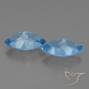 Pedras preciosas de Topázio Azul Suíço natural de 8.32 ct, Marquesa, VVS-VS