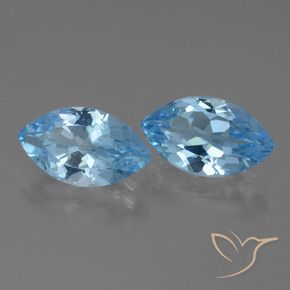 Pedras preciosas de Topázio Céu azul natural de 7.89 ct, Marquesa, VVS-VS