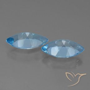 Pedras preciosas de Topázio Céu azul natural de 7.89 ct, Marquesa, VVS-VS