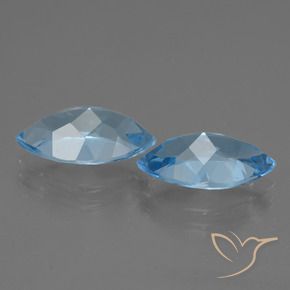 Pedras preciosas de Topázio Céu azul natural de 8.11 ct, Marquesa, VVS