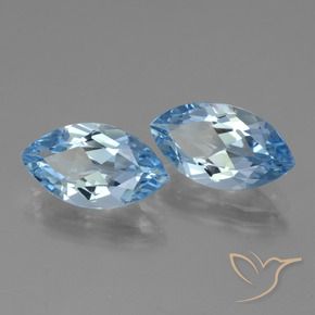 Pedras preciosas de Topázio Azul Suíço natural de 7.94 ct, Marquesa, VVS