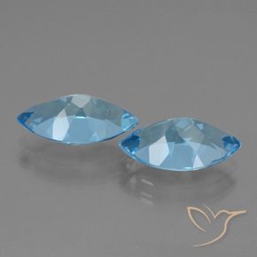 Pedras preciosas de Topázio Azul Suíço natural de 8.11 ct, Marquesa, VVS