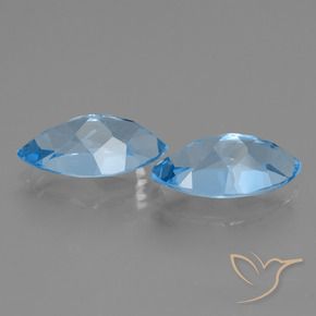 Pedras preciosas de Topázio Azul Suíço natural de 8.28 ct, Marquesa, VVS
