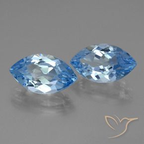 Pedras preciosas de Topázio Azul Suíço natural de 8.42 ct, Marquesa, VVS