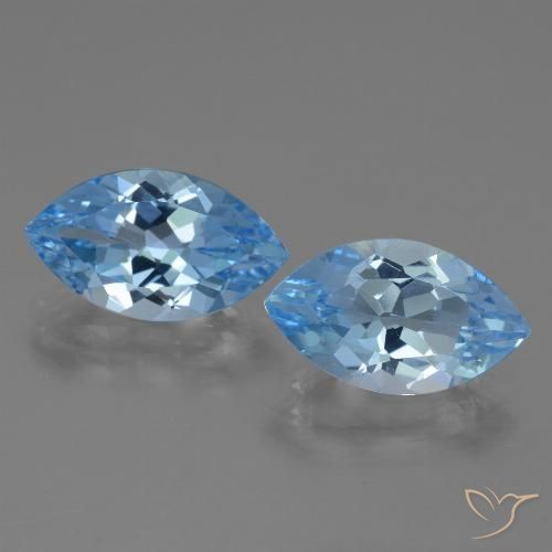 8.14ctw Natural Azul Suíço Topázio, Marquesa, VVS