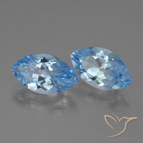 Pedras preciosas de Topázio Azul Suíço natural de 8.14 ct, Marquesa, VVS