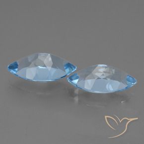 Pedras preciosas de Topázio Azul Suíço natural de 8.14 ct, Marquesa, VVS