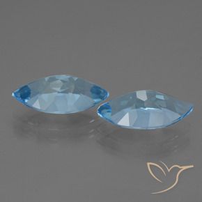 Pedras preciosas de Topázio Céu azul natural de 7.63 ct, Marquesa, VVS