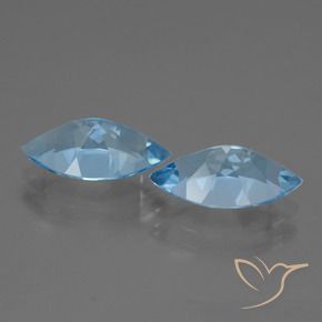 Pedras preciosas de Topázio Céu azul natural de 7.54 ct, Marquesa, VVS