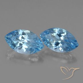 Pedras preciosas de Topázio Azul Suíço natural de 8.42 ct, Marquesa, VS