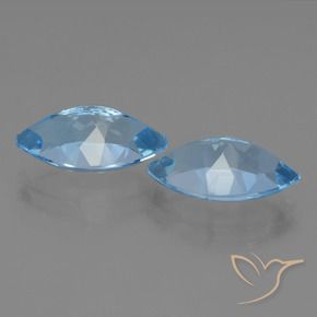 Pedras preciosas de Topázio Azul Suíço natural de 8.42 ct, Marquesa, VS
