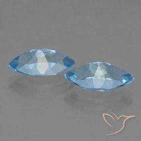 Pedras preciosas de Topázio Céu azul natural de 8.10 ct, Marquesa, VVS