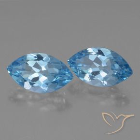 Pedras preciosas de Topázio Céu azul natural de 7.83 ct, Marquesa, VVS