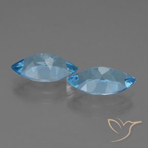 Pedras preciosas de Topázio Azul Suíço natural de 7.88 ct, Marquesa, VVS