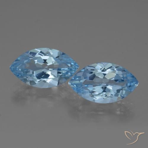 8.21ctw Natural Céu azul Topázio, Marquesa, VVS