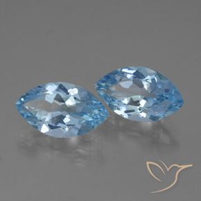 Pedras preciosas de Topázio Céu azul natural de 8.21 ct, Marquesa, VVS