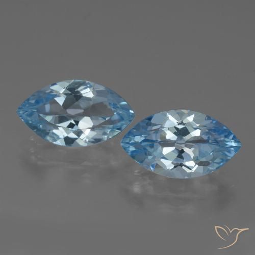 8.03ctw Natural Céu azul Topázio, Marquesa, VVS