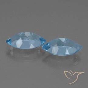 Pedras preciosas de Topázio Azul Suíço natural de 8.21 ct, Marquesa, VVS