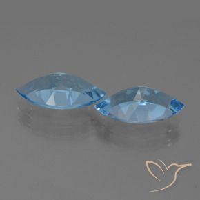 Pedras preciosas de Topázio Azul Suíço natural de 7.40 ct, Marquesa, VVS