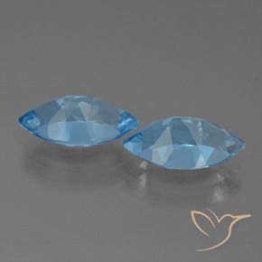 Pedras preciosas de Topázio Azul Suíço natural de 8.33 ct, Marquesa, VVS