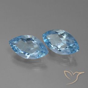 Pedras preciosas de Topázio Céu azul natural de 7.79 ct, Marquesa, VVS