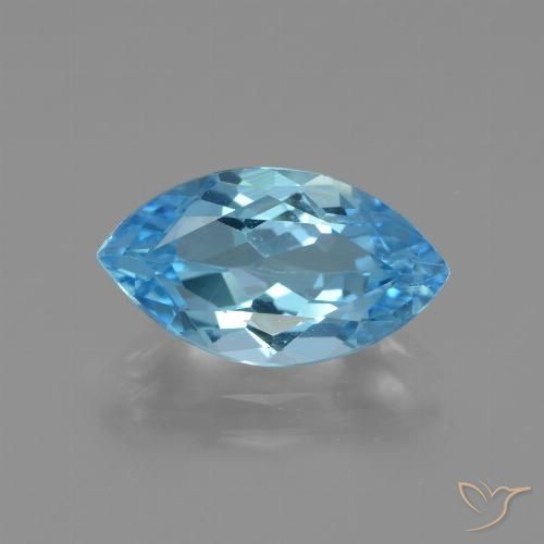 3.85ct Natural Azul Suíço Topázio, Marquesa, VVS