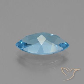 Topázio Azul Suíço Natural 3.85ct, Marquesa, VVS