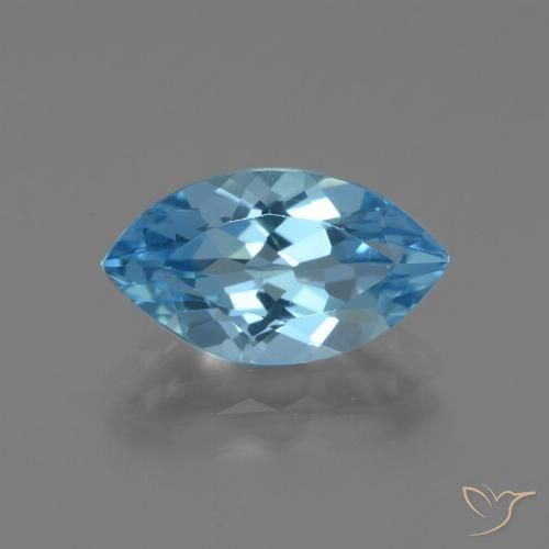 3.67ct Natural Azul Suíço Topázio, Marquesa, VVS